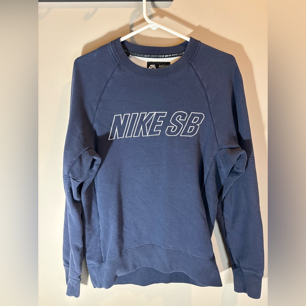 Nike Navy 'NIKE SB' Crewneck Sweatshirt